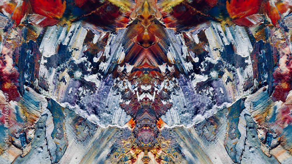 Fototapeta premium Abstract art background . Hand painting artwork on canvas .