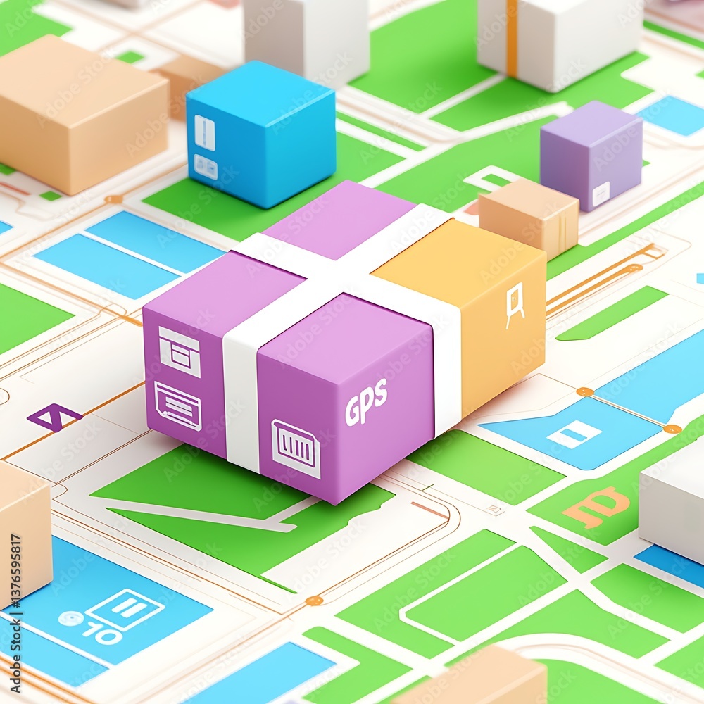Fototapeta premium Urban Delivery Map
