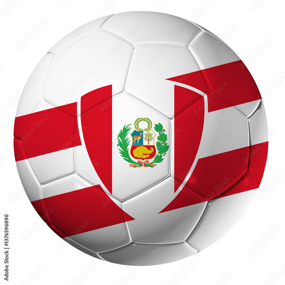 Soccer ball peru with transparent wallpaper Soccer ball peru with transparent wallpaper