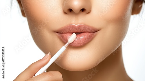 Wallpaper Mural Beauty routine lip care tips home setting portrait style minimalist self-care Torontodigital.ca