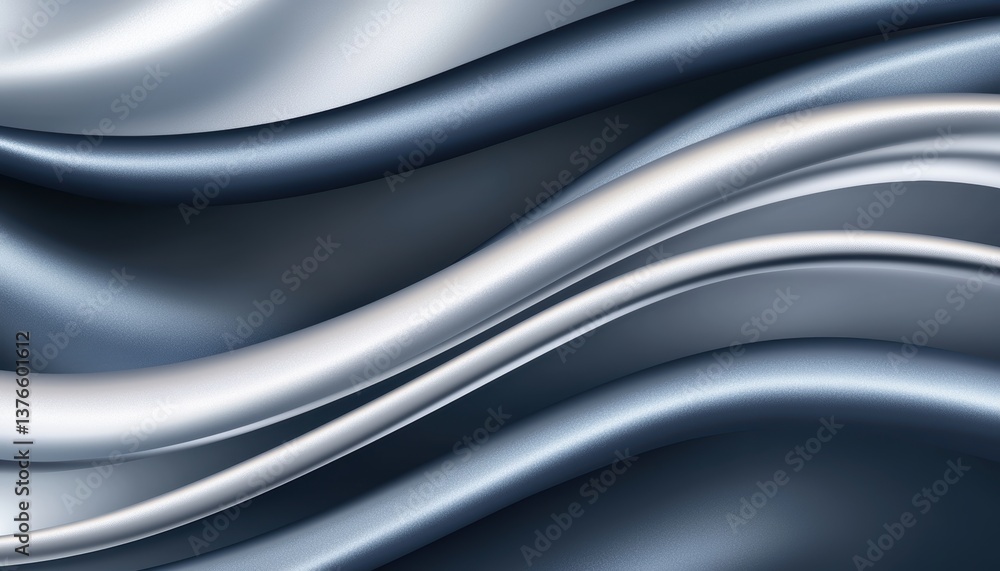 Blue and silver foil gradient with soft folds and metallic sheen, elegant abstract background for premium design and print media Blue and silver foil gradient with soft folds and metallic sheen, elegant abstract background for premium design and print media