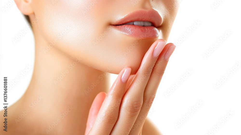 Skin care routine for radiant skin indoor setting beauty close-up natural light Skin care routine for radiant skin indoor setting beauty close-up natural light
