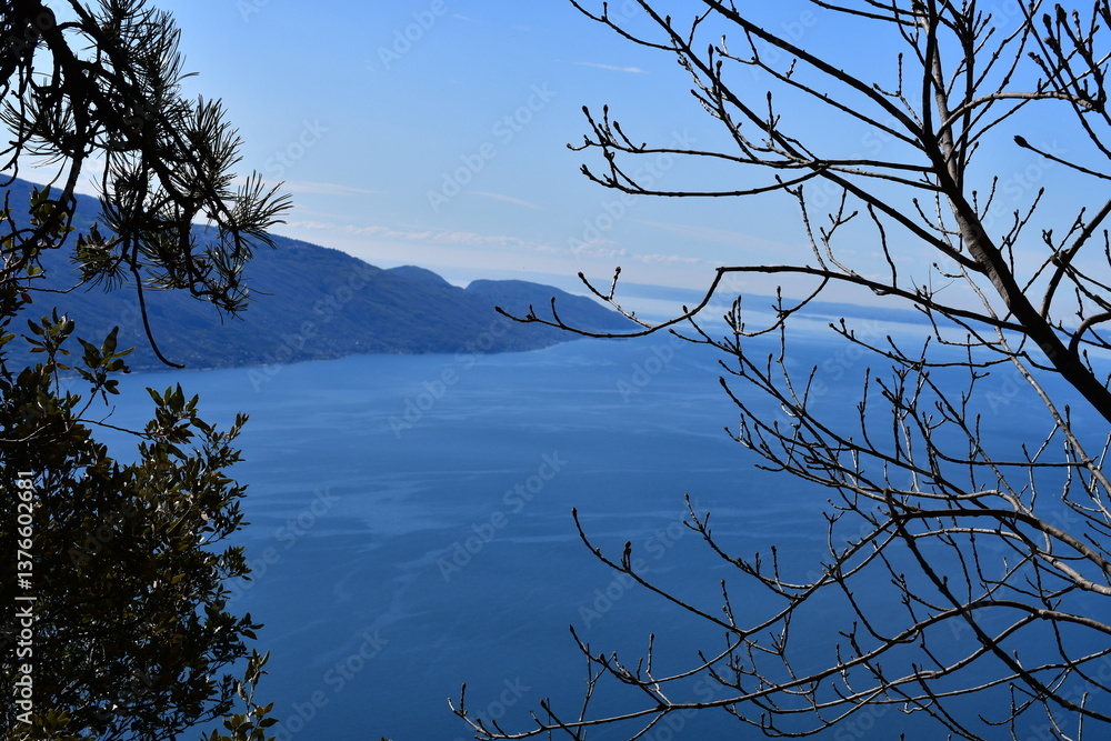 Blick von Tignale zum Gardasee