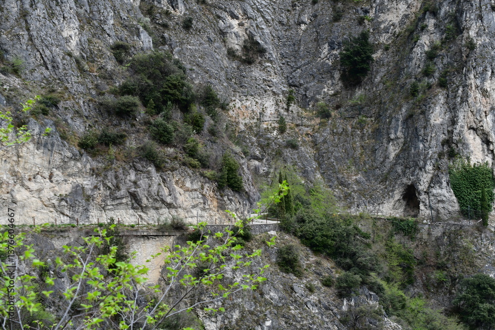 Die Ponale Straße oberhalb von Riva del Garda