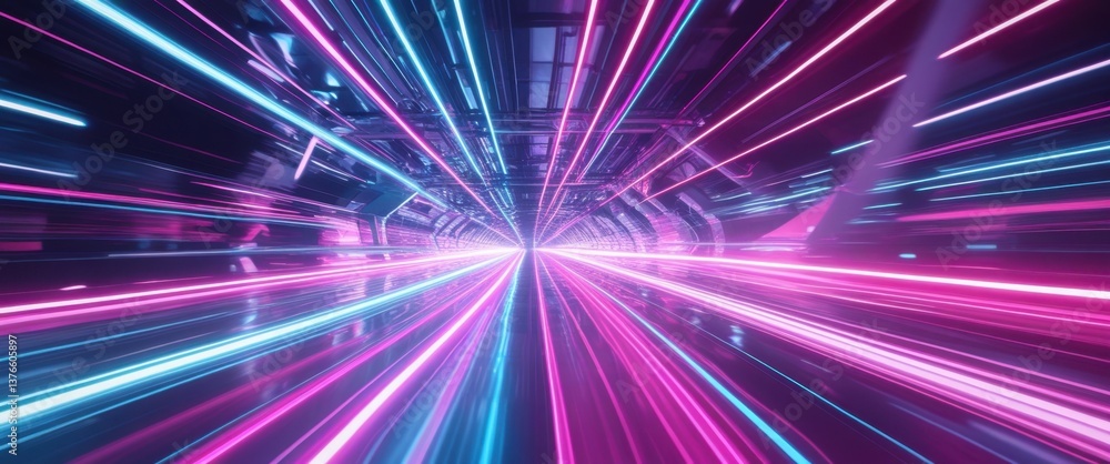 enchanting tunnel of lights illuminating urban night enchanting tunnel of lights illuminating urban night