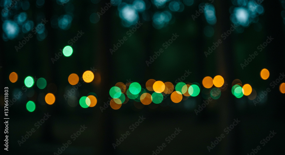 Fototapeta premium Abstract Green Bokeh Background for Organic Visual Content