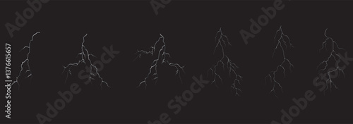 Thunder Bold Lightning Flash icon. Lightning icon. Vector lightning electricity logo. Illustration of lightning icon set isolated on white background.