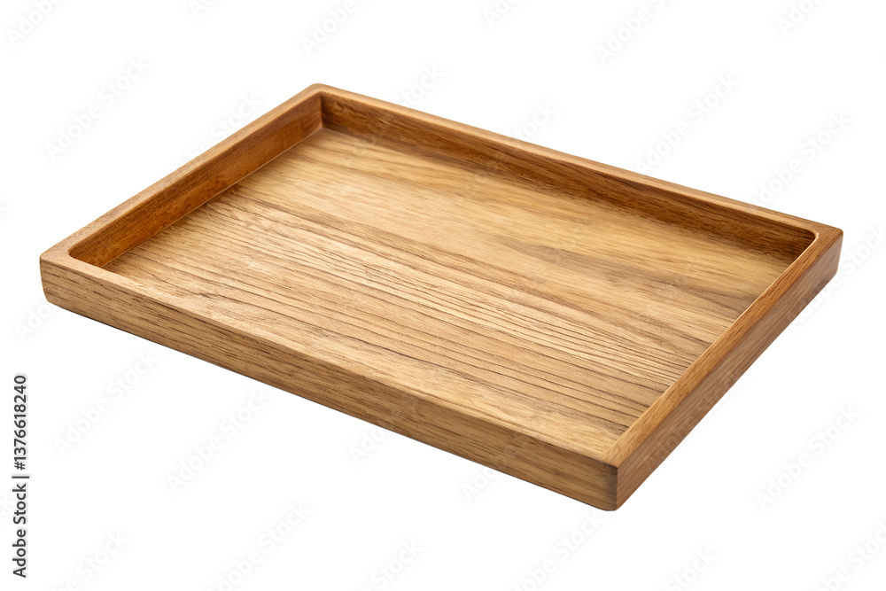 Elegant Light Brown Rectangular Wooden Tray for Serving or Decor Elegant Light Brown Rectangular Wooden Tray for Serving or Decor