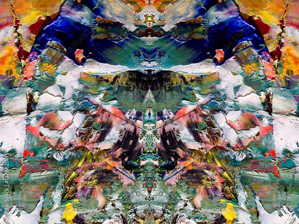 Fototapeta premium Abstract art background . Hand painting artwork on canvas .