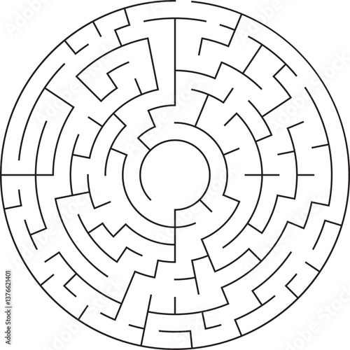 Circular Maze Puzzle Labyrinth Game Challenge Pathfinding Solution Difficulty