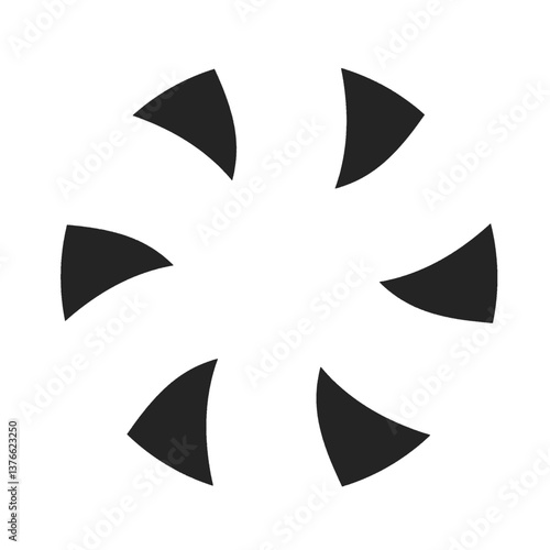 black and white icons for your design a camera aperture without background