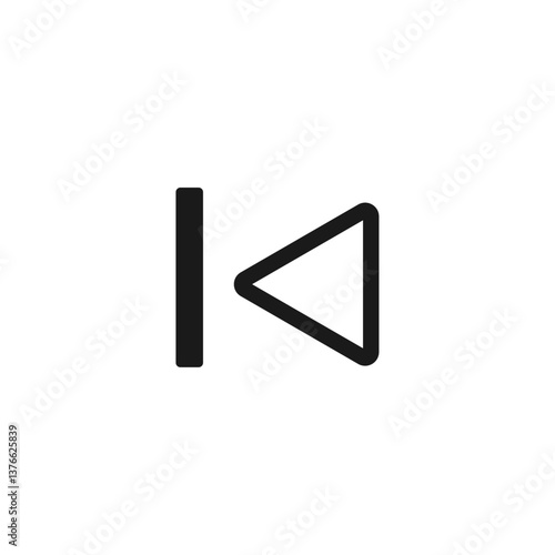 previous icon isolated white