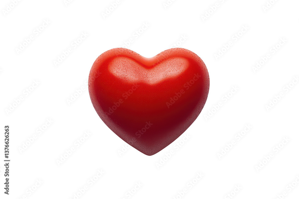 A single red heart shape object centered transparent background A single red heart shape object centered transparent background