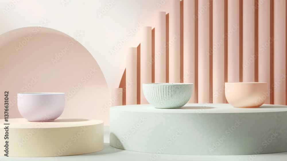 Minimal Pastel Background with 3D Geometric Forms in Soft Mint and Peach – Left Text Space Minimal Pastel Background with 3D Geometric Forms in Soft Mint and Peach – Left Text Space