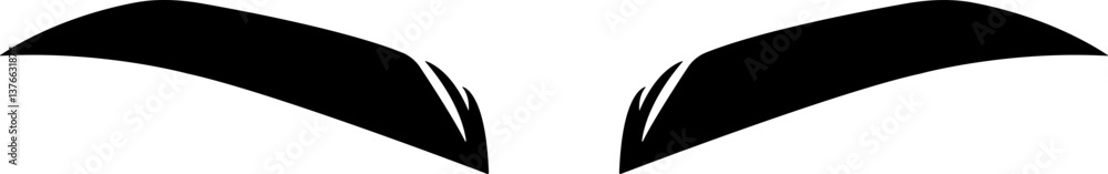 Eyebrows shaping icons in flat. black eyebrow linear isolated on transparent background Eyebrows shaping icons in flat. black eyebrow linear isolated on transparent background