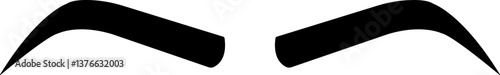 Eyebrows shaping icons in flat. black eyebrow linear isolated on transparent background
