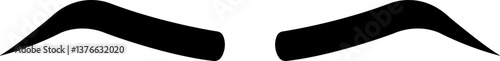 Eyebrows shaping icons in flat. black eyebrow linear isolated on transparent background