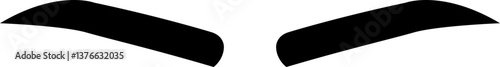 Eyebrows shaping icons in flat. black eyebrow linear isolated on transparent background