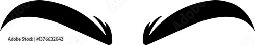 Eyebrows shaping icons in flat. black eyebrow linear isolated on transparent background
