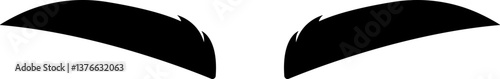 Eyebrows shaping icons in flat. black eyebrow linear isolated on transparent background