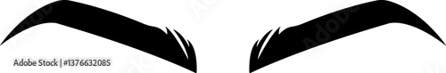 Eyebrows shaping icons in flat. black eyebrow linear isolated on transparent background