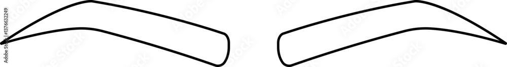 Eyebrows shaping icons in line. black eyebrow linear isolated on transparent background Eyebrows shaping icons in line. black eyebrow linear isolated on transparent background