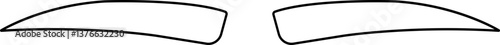 Eyebrows shaping icons in line. black eyebrow linear isolated on transparent background
