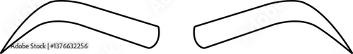 Eyebrows shaping icons in line. black eyebrow linear isolated on transparent background