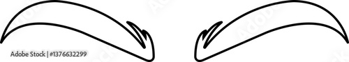 Eyebrows shaping icons in line. black eyebrow linear isolated on transparent background