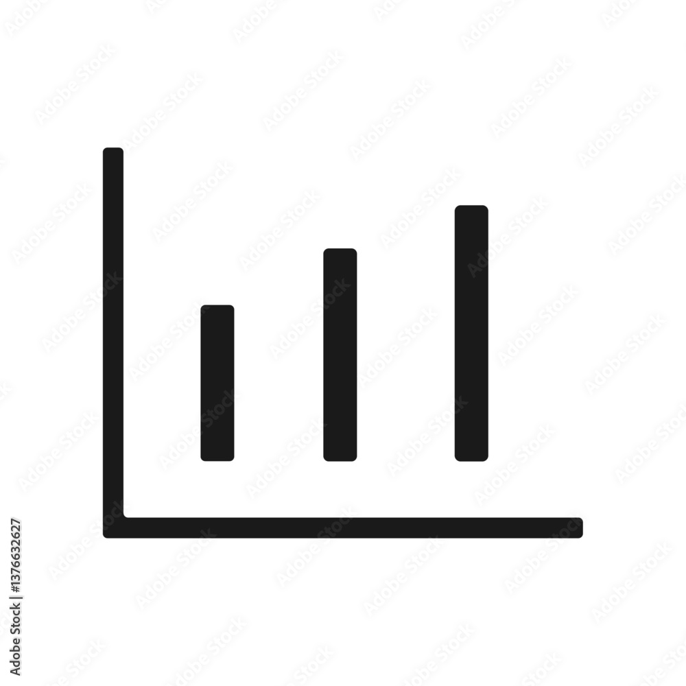 chart icon on white chart icon on white