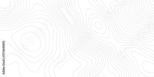 Minimalist Transparent PNG Topographic Map with Smooth, Flowing Wavy Lines and a Pure White Background, Crafted for Sleek and Contemporary Graphic Design, Geospatial Projects, and Mapping