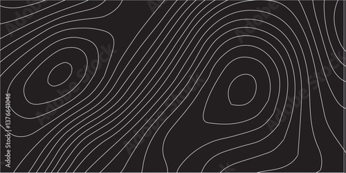 Smooth, Wavy Elevation Patterns Over a Crisp White Canvas: A Modern, High-Resolution Topographic PNG for Minimalist and Creative Mapping with black background design 