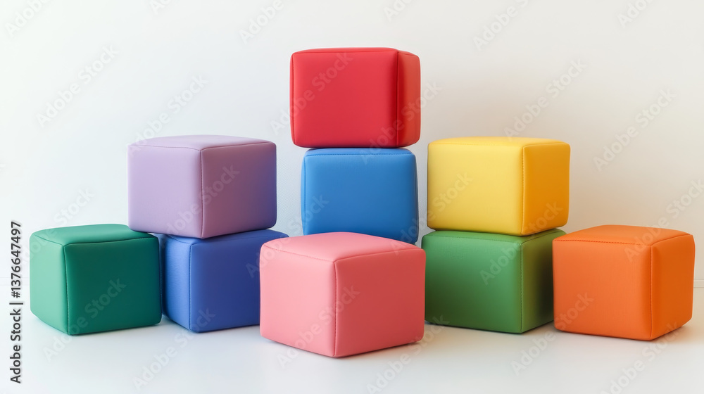 Obraz premium Glowing cubes. Innovation and creativity concept