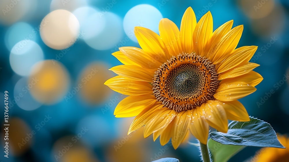 Obraz premium Vibrant Sunflower with Summer Bloom.