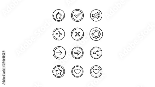 icon set button svg format