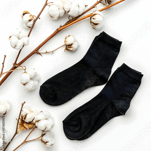 New socks isolated on white