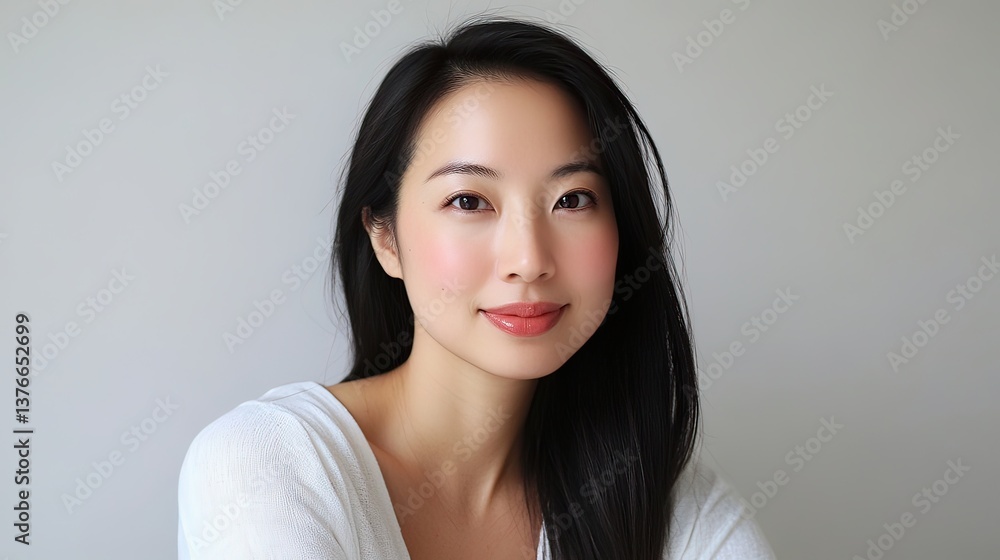 Portrait of a young woman studio setting photography natural light close-up beauty Portrait of a young woman studio setting photography natural light close-up beauty