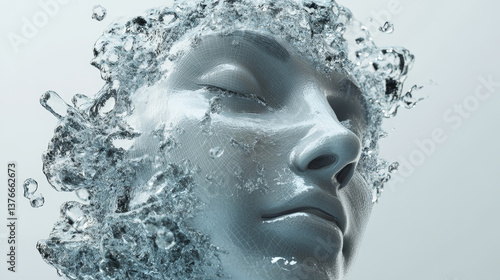 Wallpaper Mural code data concept in hand digital 3d Torontodigital.ca