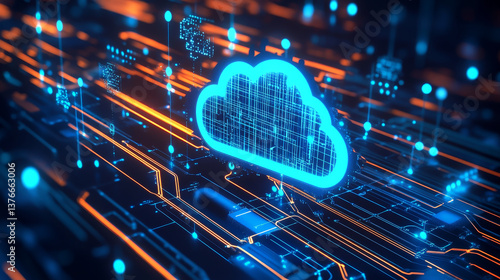 Digital field, informational data flow. Data storage and protection. Computer board and motherboard. Cyberspace, cyber city, cyberpunk background. 3d illustration of an array of rectangles