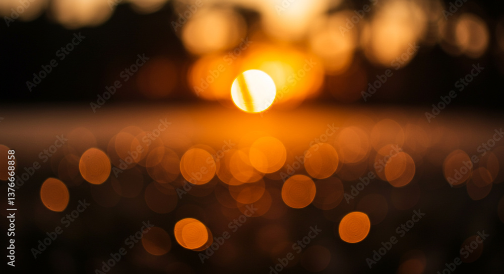 Fototapeta premium Sunset Landscape Background for Natural Design Projects