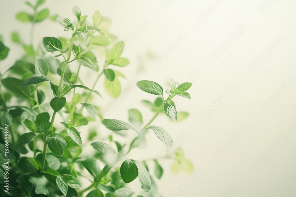 Close up image of fresh green plants with leaves Close up image of fresh green plants with leaves