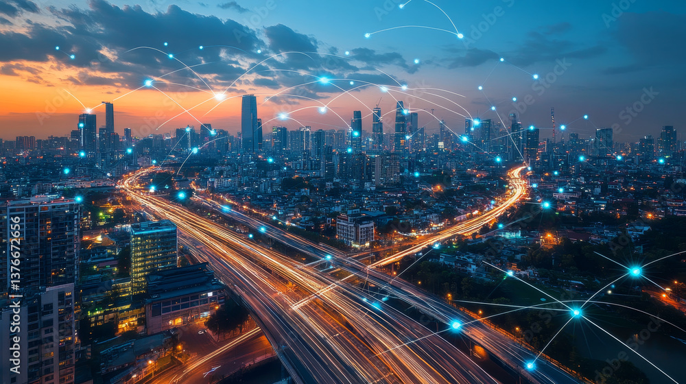 Fototapeta premium Complexity of information flows. Weaving encoded data. Binary code, optical cable 3D illustration. High-speed Internet, wireless technologies, network databases