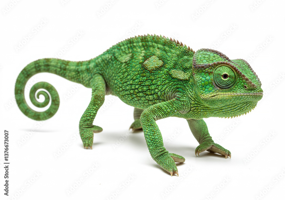 Fototapeta premium Chameleon isolated on a white background