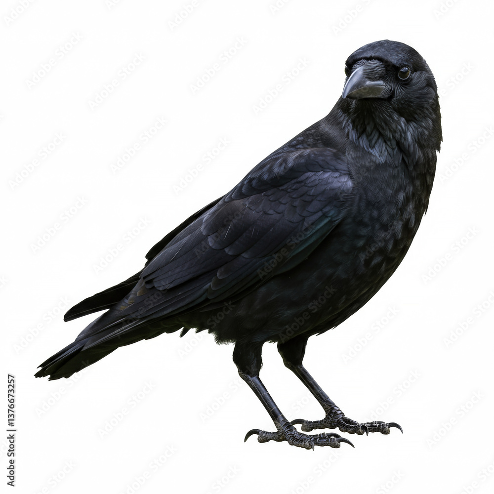 Fototapeta premium Crow isolated on a white background