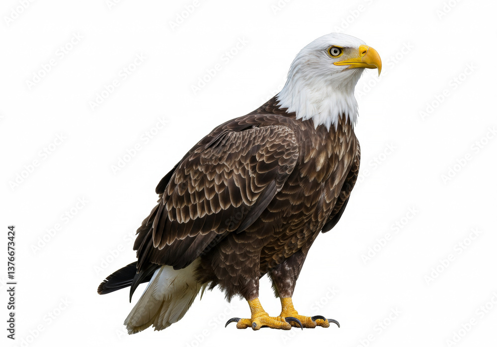 Obraz premium Eagle on wite background