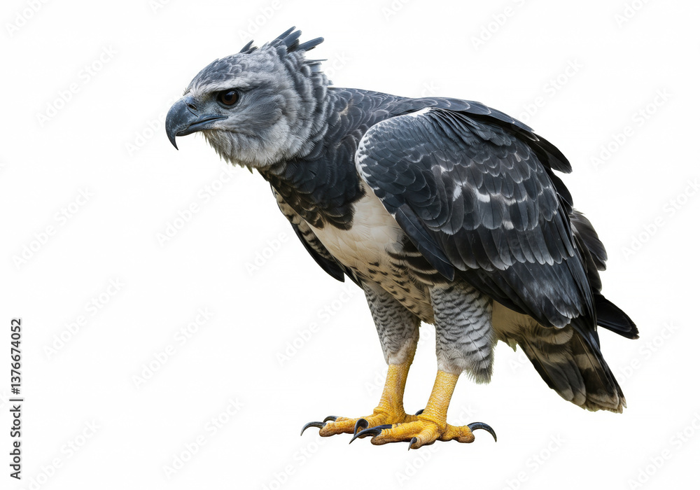 Fototapeta premium Harpy Eagle isolated on a white background
