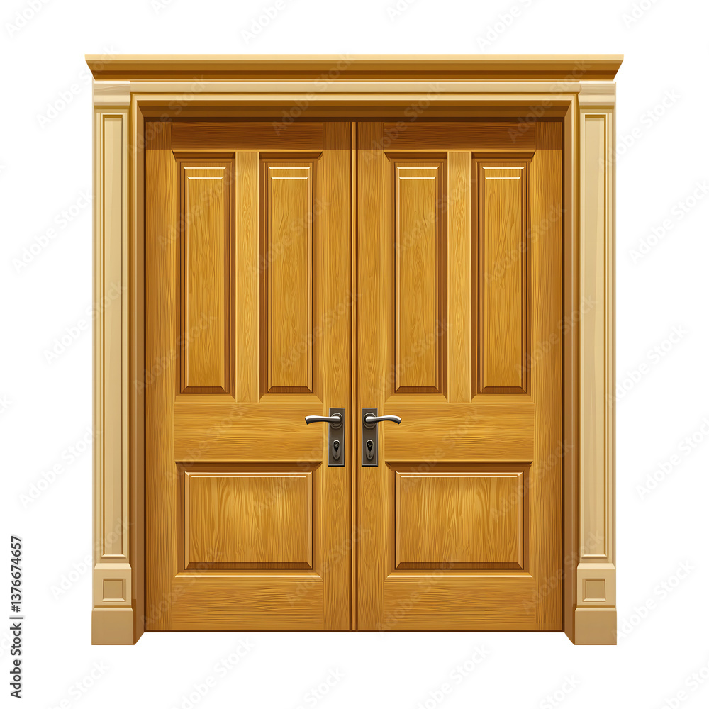 Elegant Double Wooden Doors with Ornate Frame Interior Design Inspiration Elegant Double Wooden Doors with Ornate Frame Interior Design Inspiration