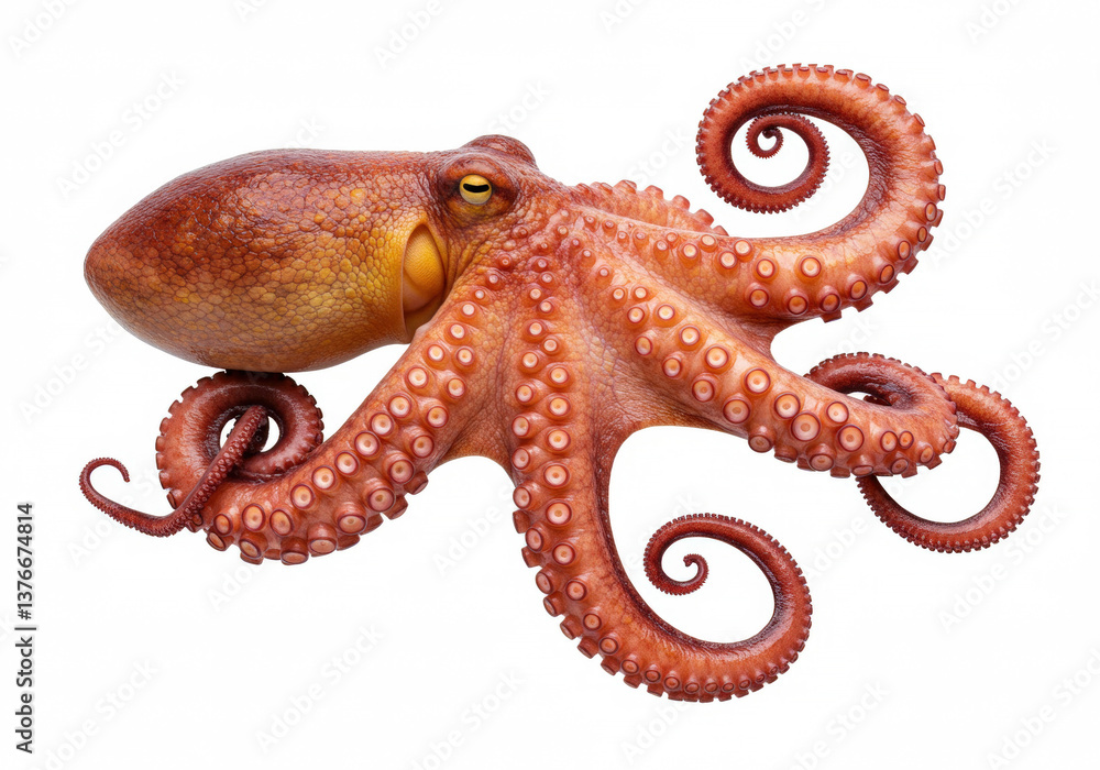 Obraz premium Octopus on a white background
