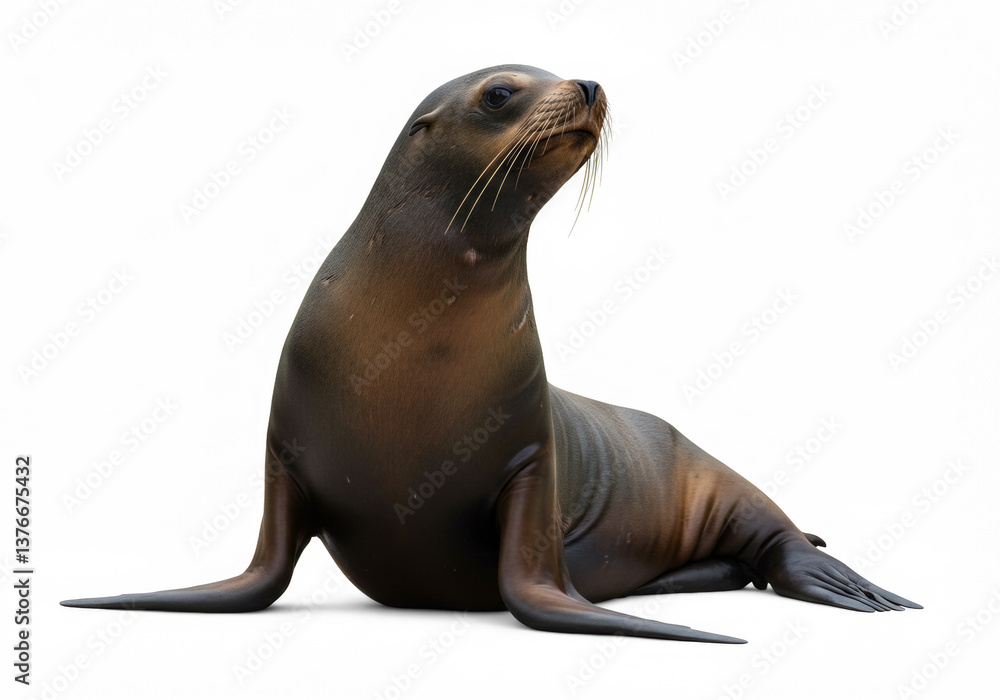 Fototapeta premium Sea Lion on a white background