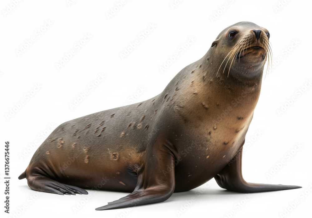 Obraz premium Sea Lion on a white background